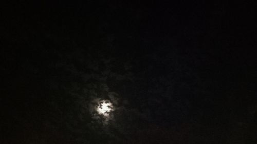 Low angle view of moon in sky