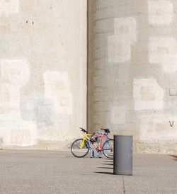 Bicycle against wall