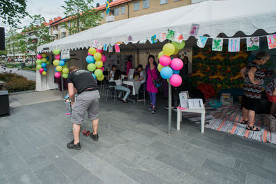 People standing on street