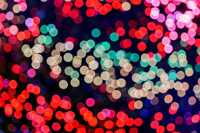 Defocused image of illuminated lights