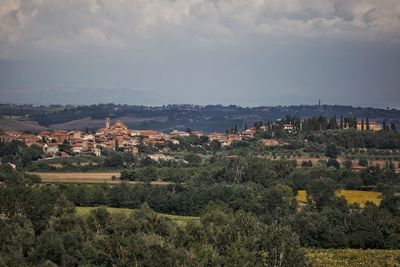 View of townscape against sky