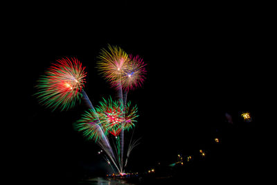 Low angle view of firework display