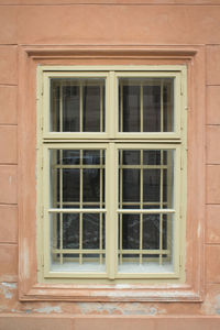 Low angle view of window on building