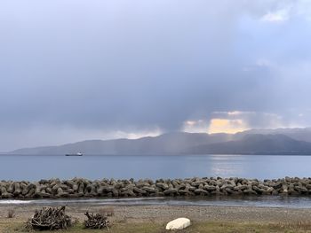 Scenic view of sea against sky