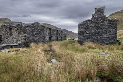 The abandoned cwmorthin slate quarry at blaenau ffestiniog in snowdonia, wales