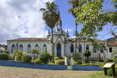 Low angle view of historic building against sky