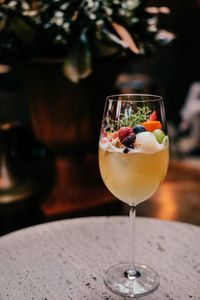 Close-up of drink on table
