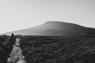 Scenic view of landscape against clear sky