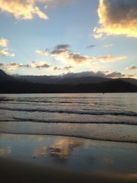 View of sea at sunset