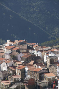 High angle shot of townscape