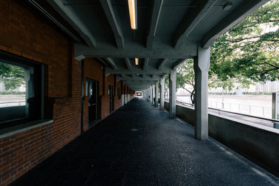 View of empty corridor