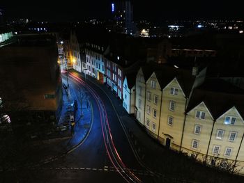 View of illuminated bridge at night