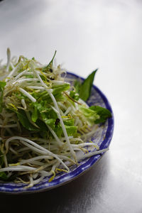 Close-up of food in plate on table