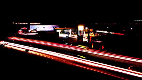 Light trails at night