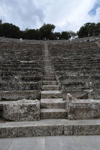 Steps against sky