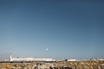 Palace pier against clear sky