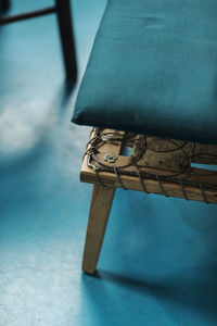 Close-up of open book on table