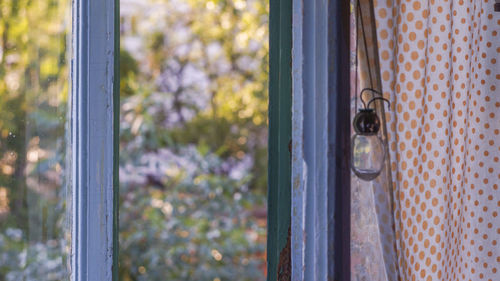 Close-up of open window