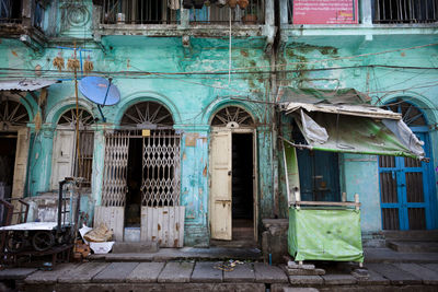 Exterior of old residential building