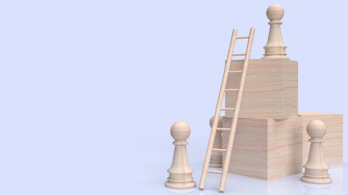 Low angle view of chess against clear sky