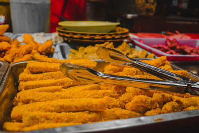 Close-up of food on table