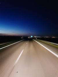 Highway against blue sky