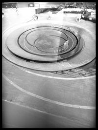 Close-up of circular object on wall