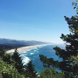 Scenic view of landscape against clear sky