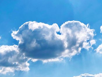 Low angle view of clouds in blue sky