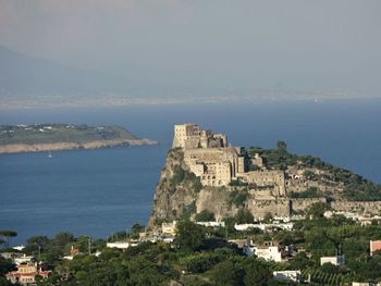 View of fort against sea