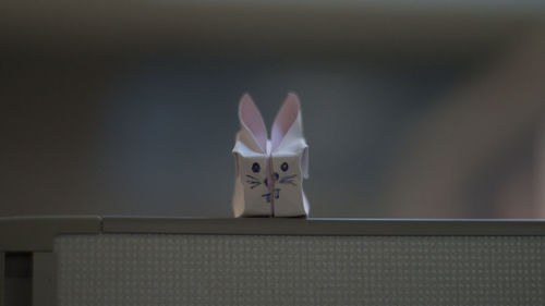 Origami cluse up of a origami rabbit