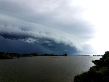 Scenic view of river against sky