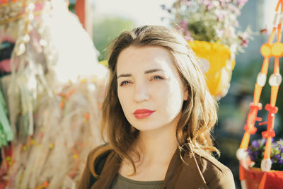 Portrait of beautiful young woman