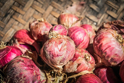 Close-up of pink for sale at market stall