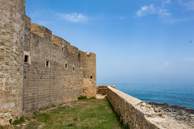 An old medieval castle overlooks the sea for perfect maritime control over the invaders