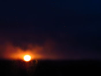Low angle view of sky at night