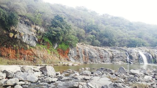 Scenic view of mountains and rocks