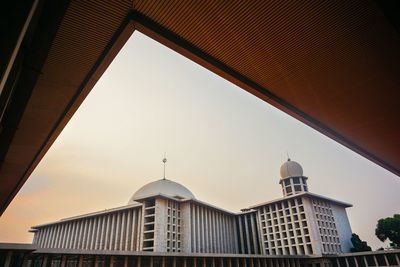 Low angle view of buildings against sky