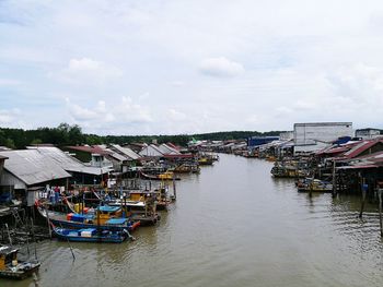 Panoramic view of buildings against sky