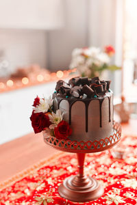 Close-up of cupcakes on table