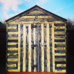 Close-up of wooden door
