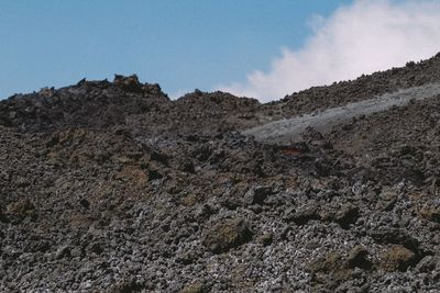 Low angle view of mountain against sky