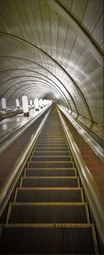 Low angle view of escalator