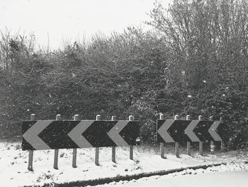 Snow covered field against sky
