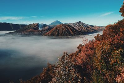 Scenic view of mountain against sky