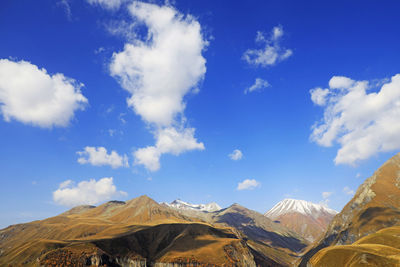 Panoramic view of mountains against sky