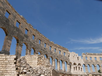 Low angle view of historical building against sky