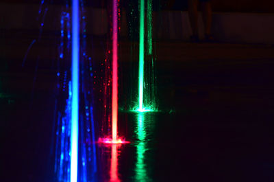 View of illuminated fountain at night