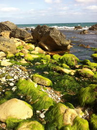 Rock formations in sea