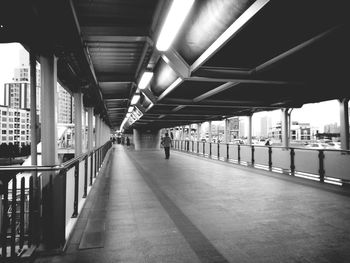 View of empty corridor in building